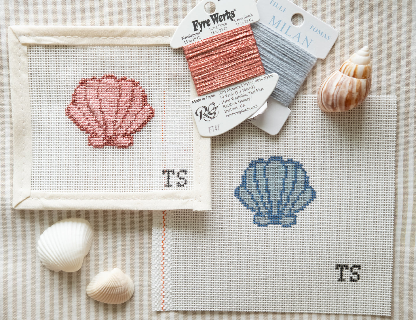 Scallop Seashell (Blue or Blush)
