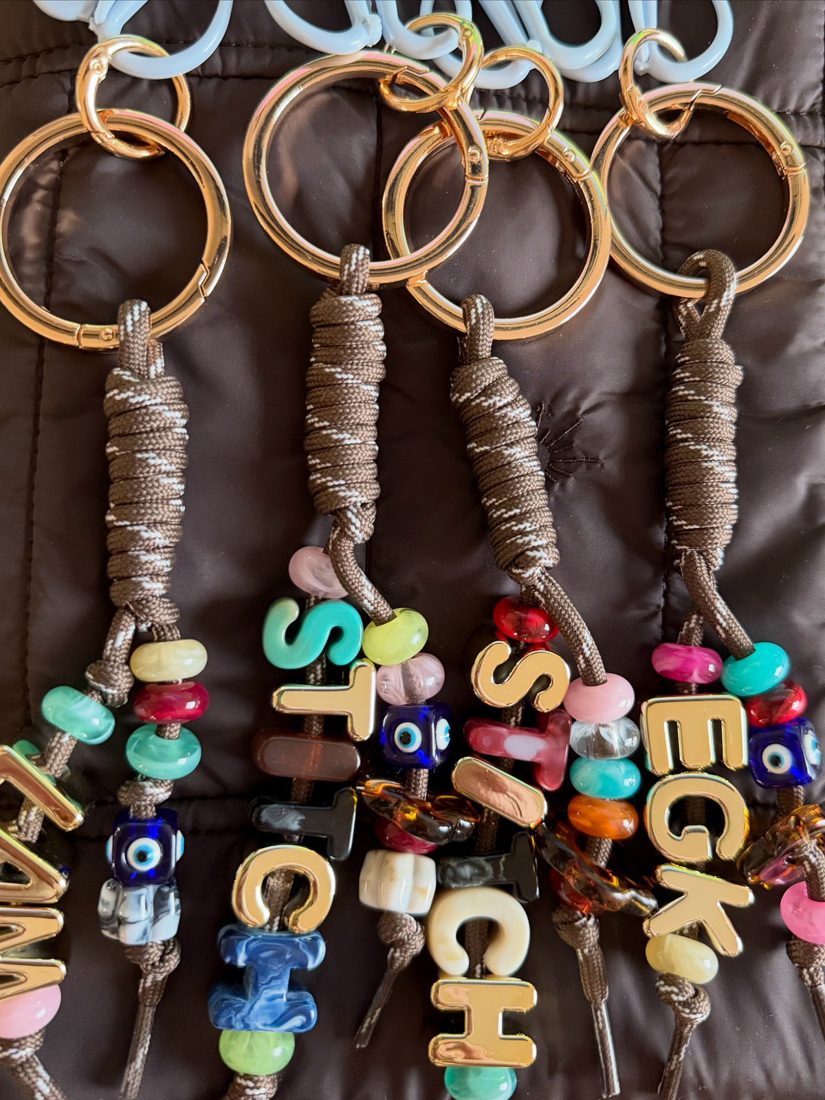 Brown and Gold Scissor Fob
