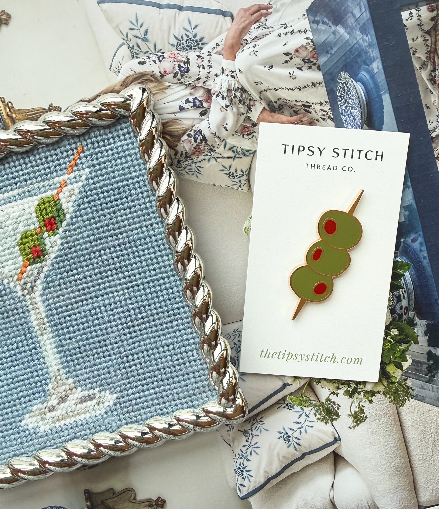 Martini Olive Needle Minder